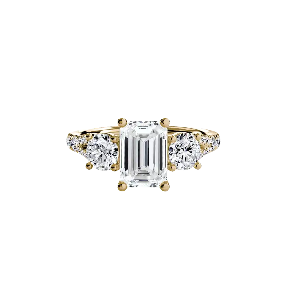 Three-Stone with Pavé Band 3 - setting