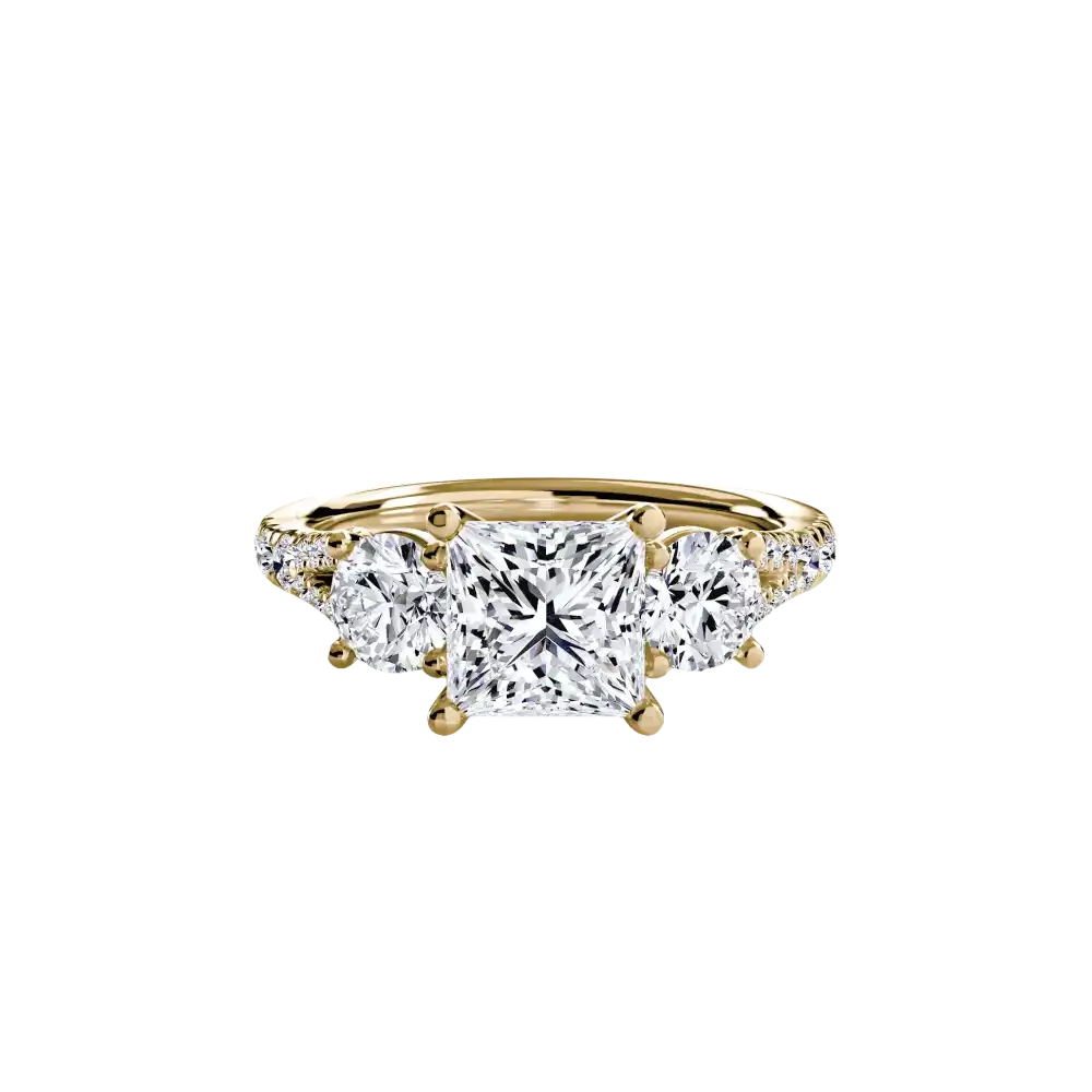 Three-Stone with Pavé Band 3 - setting