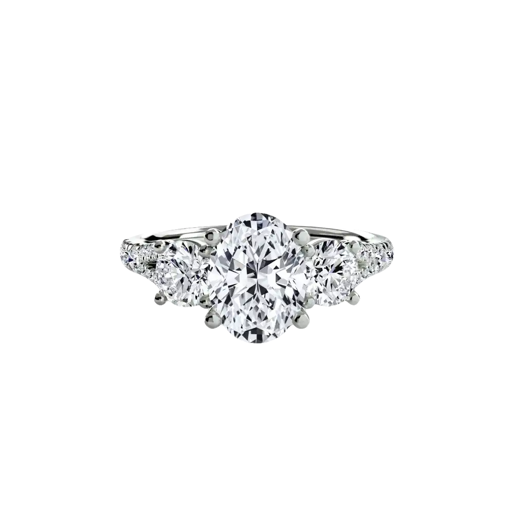 Three-Stone with Pavé Band 3 - setting