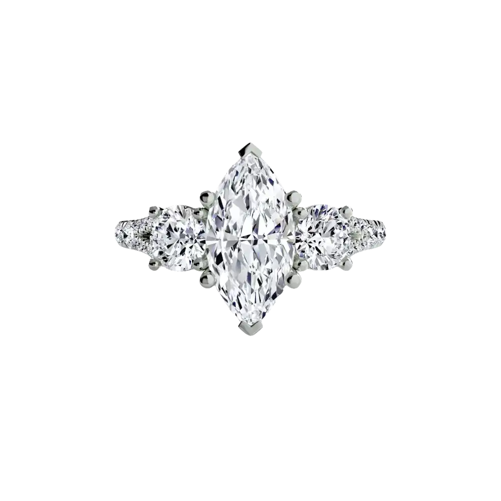 Three-Stone with Pavé Band 3 - setting