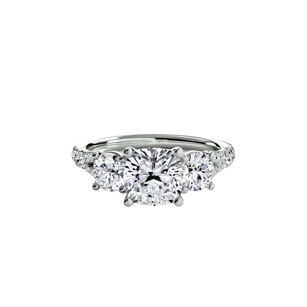 Three-Stone with Pavé Band 3 - setting