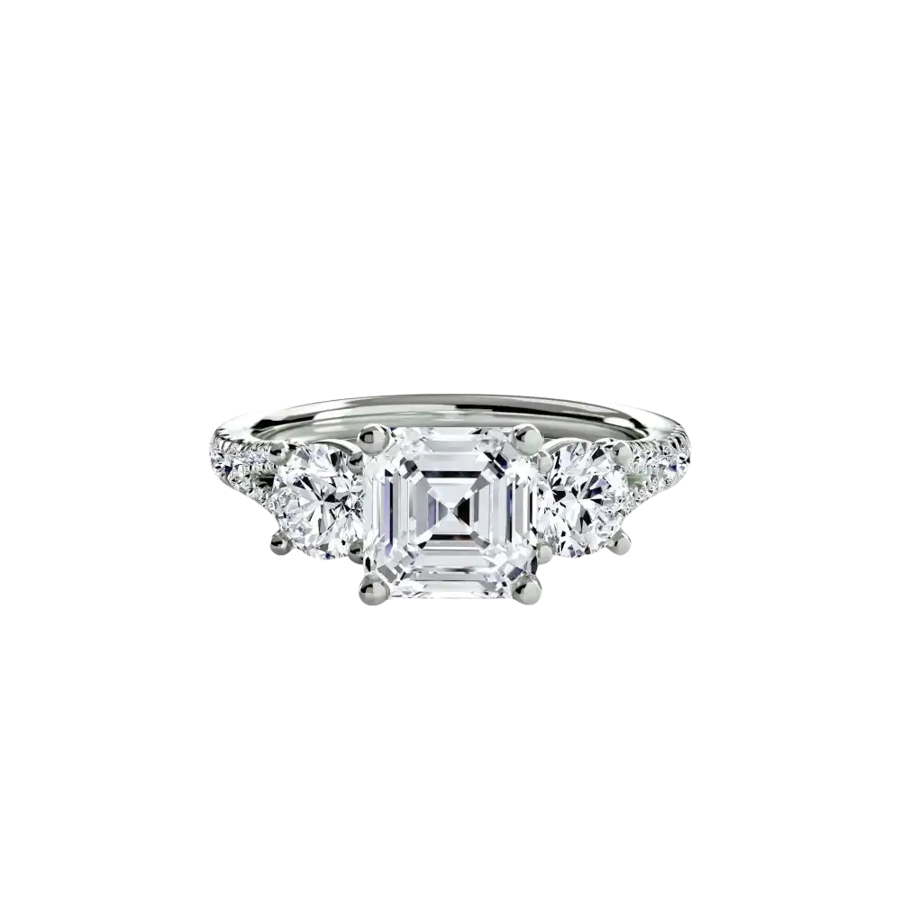 Three-Stone with Pavé Band 3 - setting