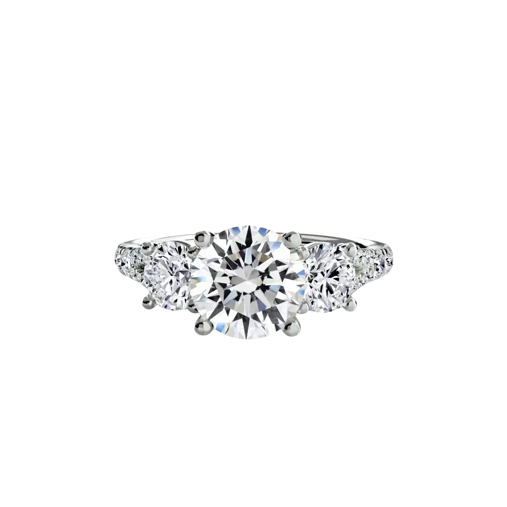 Three-Stone with Pavé Band 3 - setting