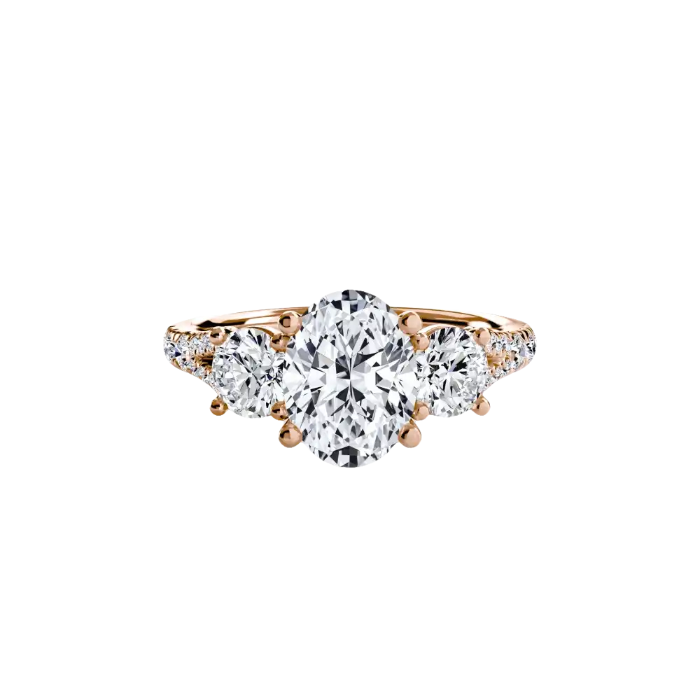 Three-Stone with Pavé Band 3 - setting