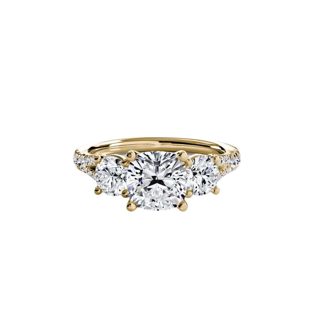Three-Stone with Pavé Band 3 - setting