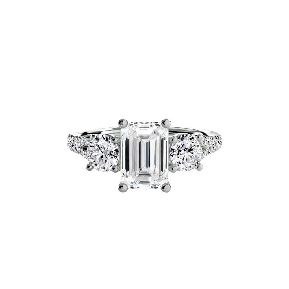 Three-Stone with Pavé Band 3 - setting
