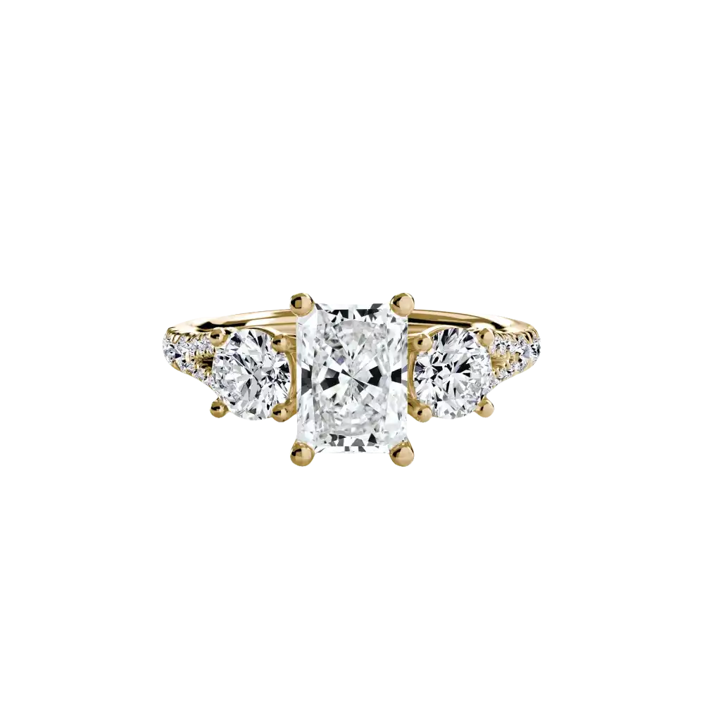 Three-Stone with Pavé Band 3 - setting