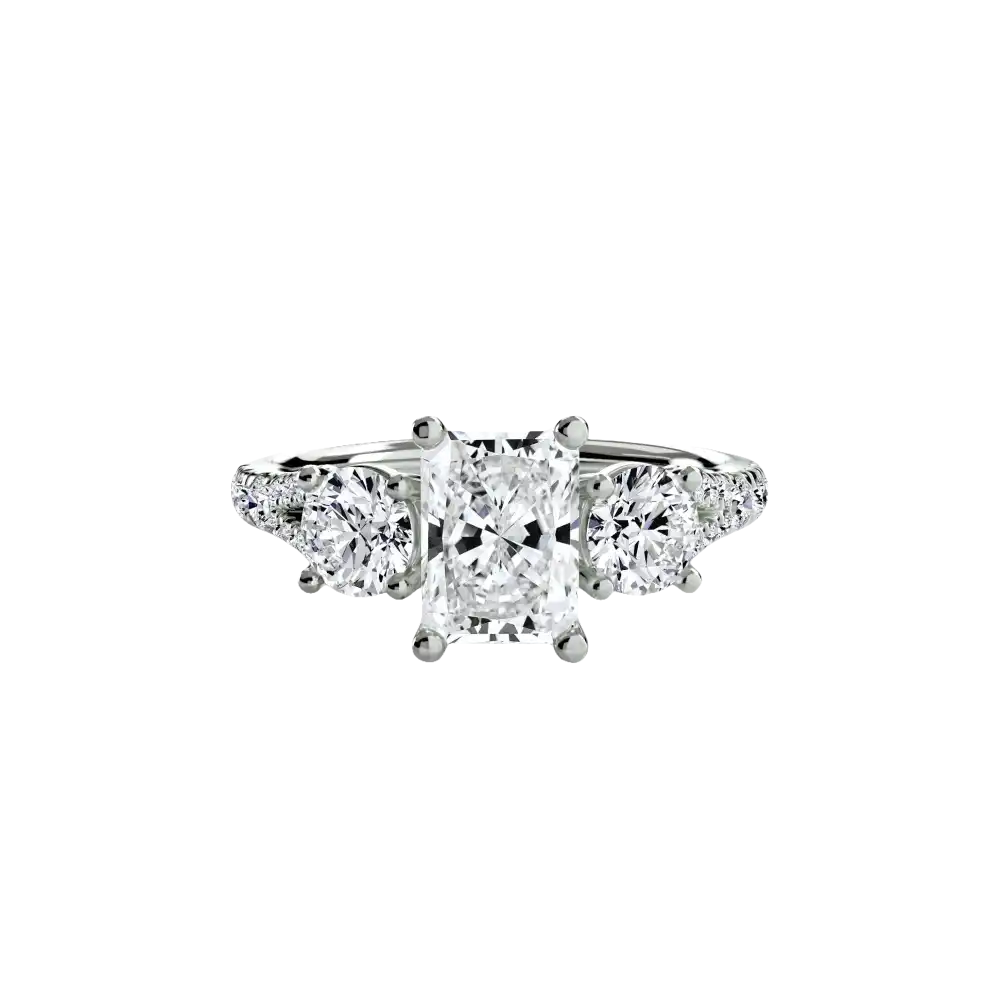 Three-Stone with Pavé Band 3 - setting