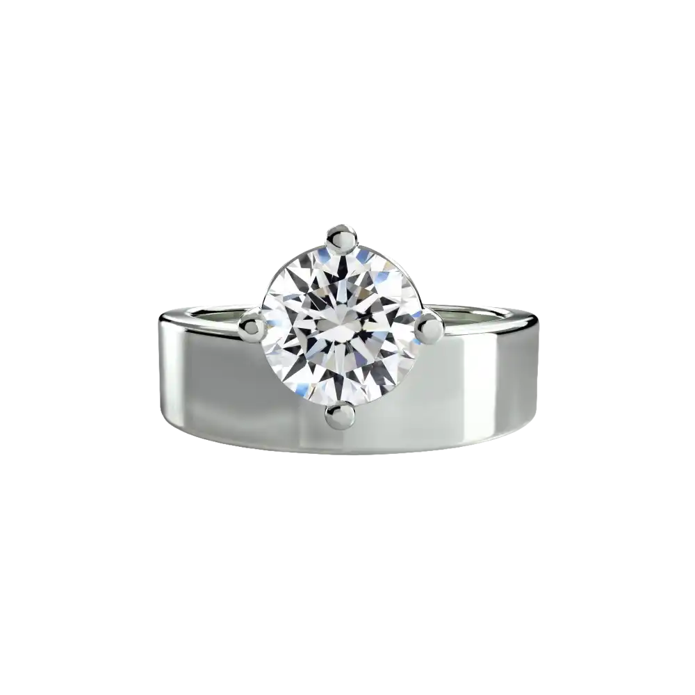 Wide Band Solitaire - setting
