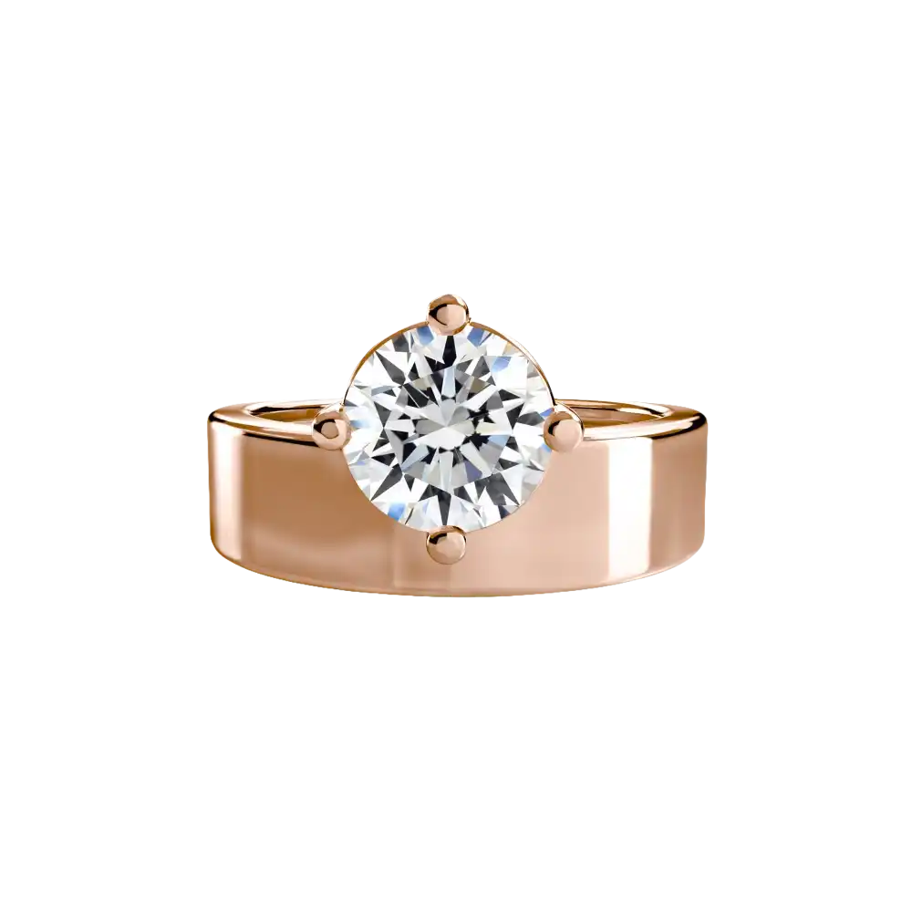 Wide Band Solitaire - setting