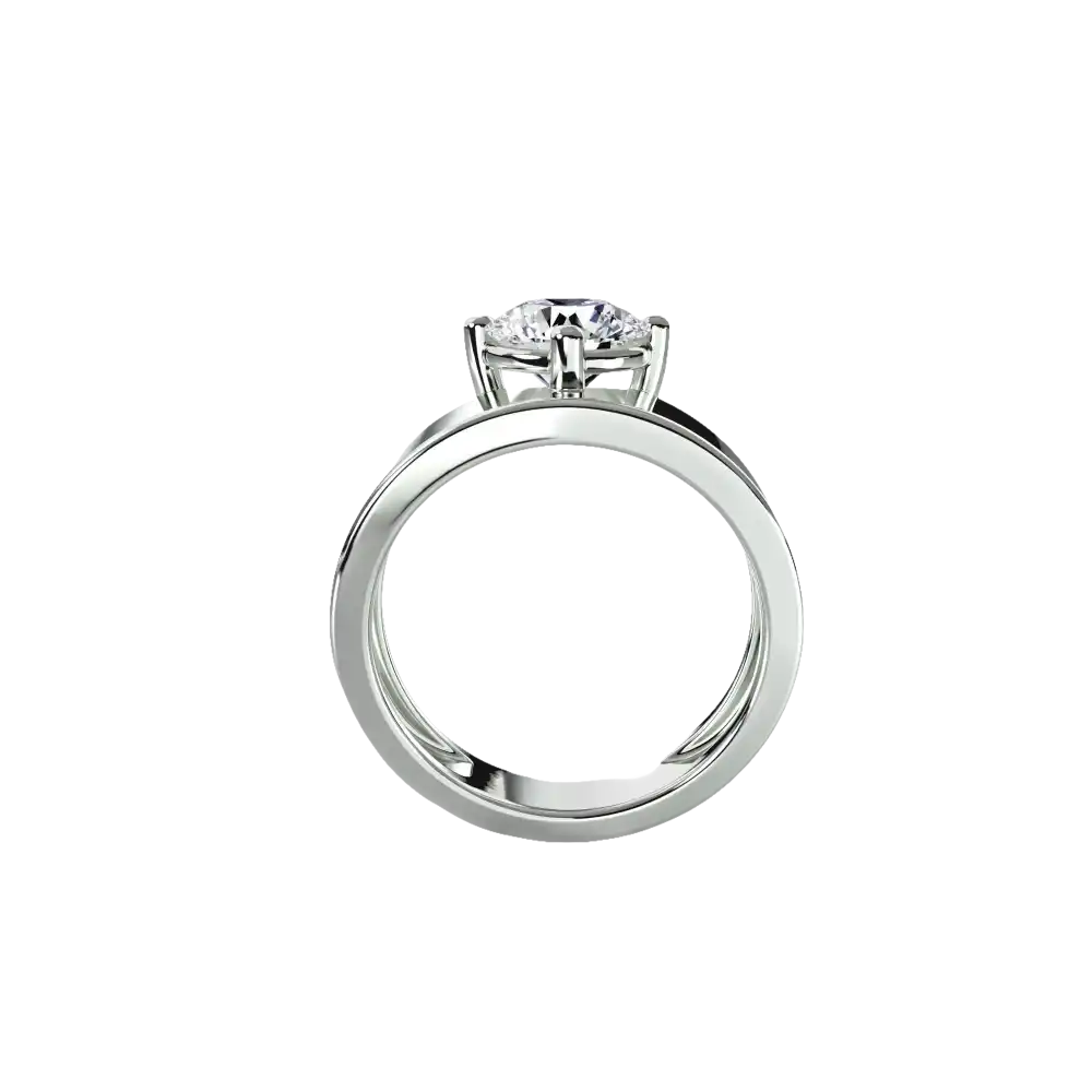 Wide Band Solitaire - setting